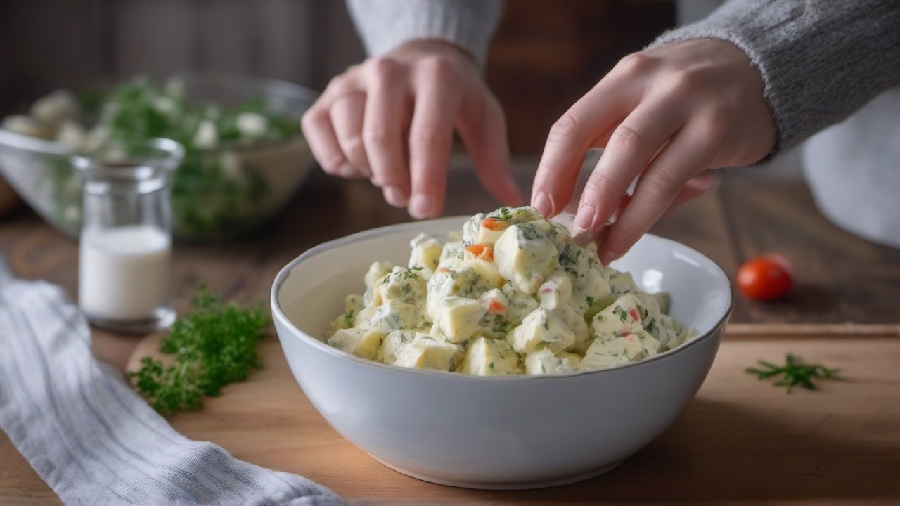 Míchání salátu krok za krokem